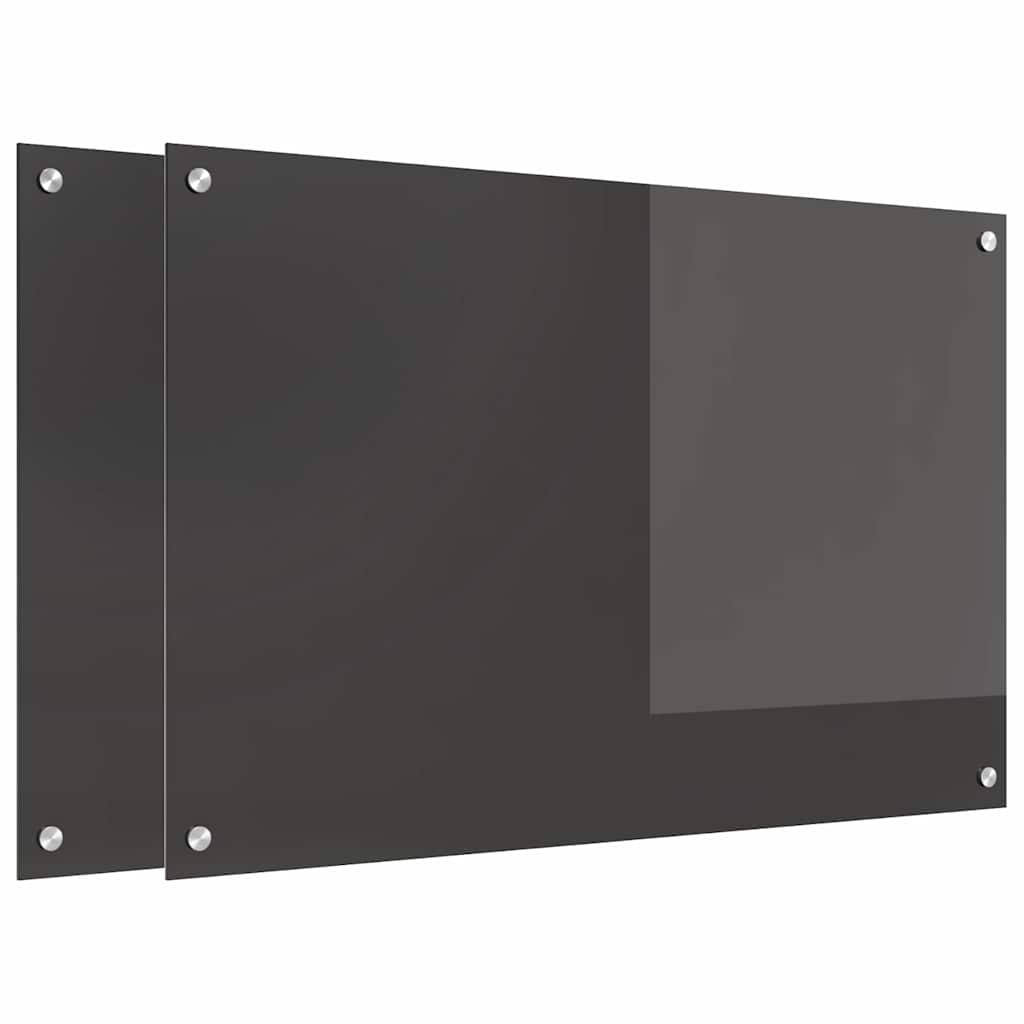 Schienale da cucina 2 pcs Grigio scuro 90 x 60 cm