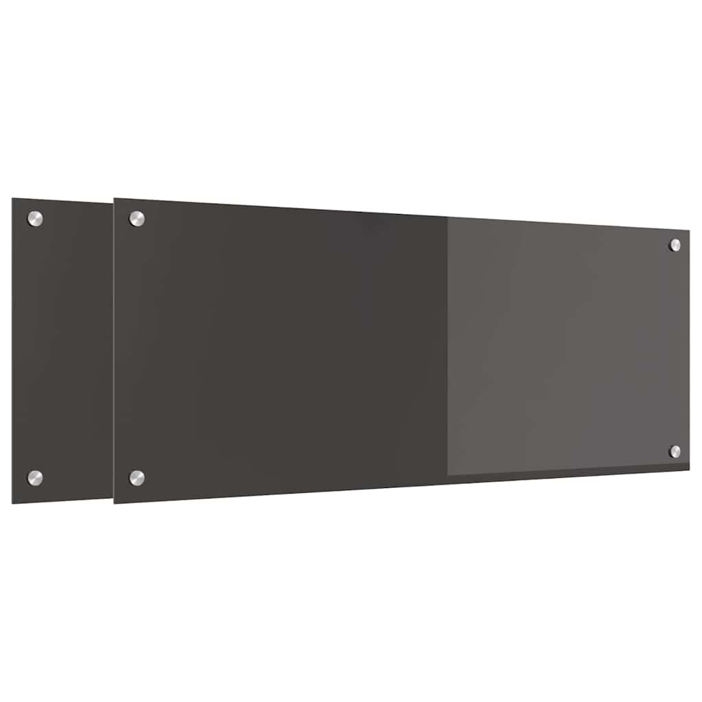 Schienale da cucina 2 pcs Grigio scuro 100 x 40 cm