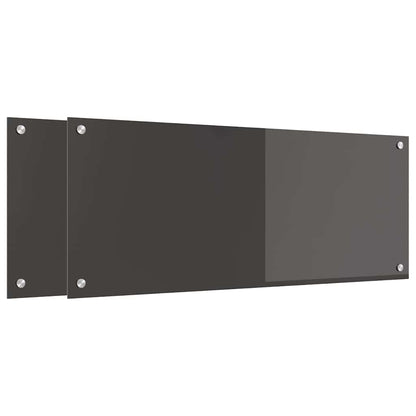 Schienale da cucina 2 pcs Grigio scuro 100 x 40 cm