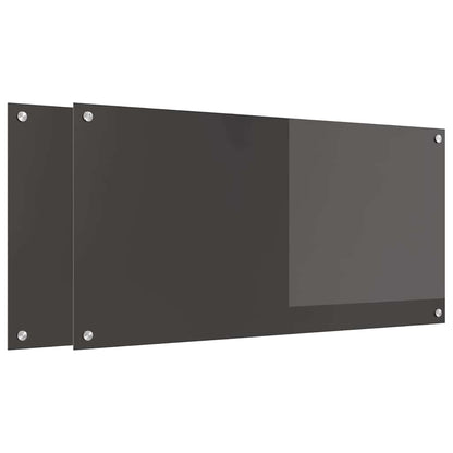 Schienale da cucina 2 pcs Grigio scuro 100 x 50 cm
