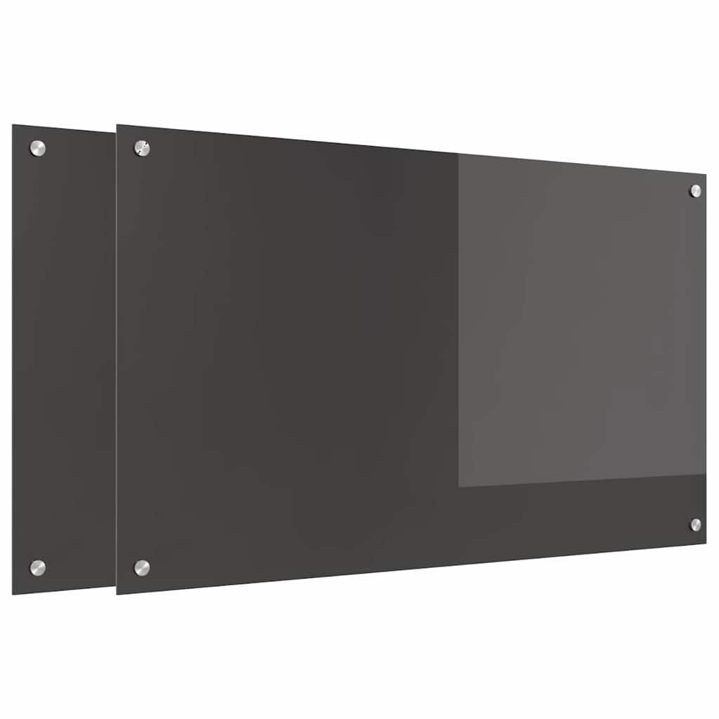 Schienale da cucina 2 pcs Grigio scuro 100 x 60 cm