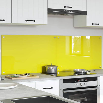 Schienale da cucina 2 pcs Giallo 80 x 50 cm vetro temperato