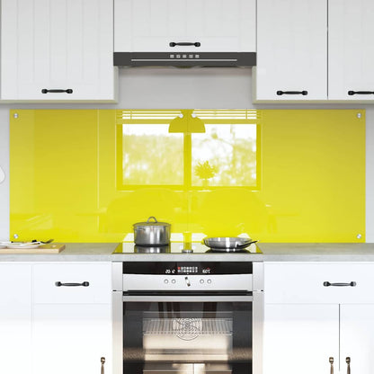 Schienale da cucina 2 pcs Giallo 80 x 60 cm vetro temperato