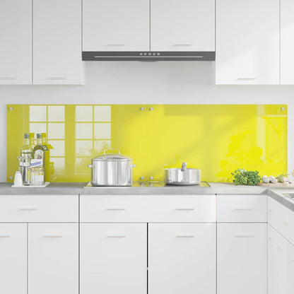 Schienale da cucina 2 pcs Giallo 90 x 50 cm vetro temperato