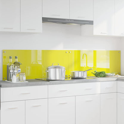 Schienale da cucina 2 pcs Giallo 100 x 40 cm vetro temperato
