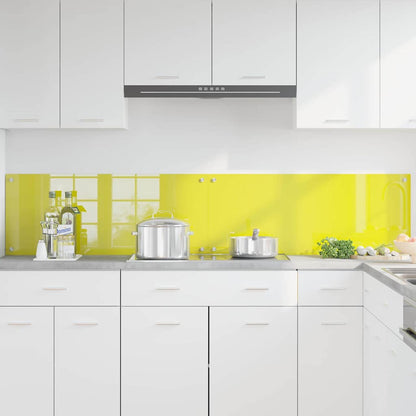 Schienale da cucina 2 pcs Giallo 100 x 40 cm vetro temperato