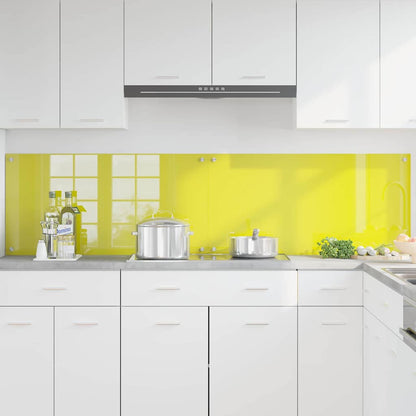 Schienale da cucina 2 pcs Giallo 100 x 50 cm vetro temperato