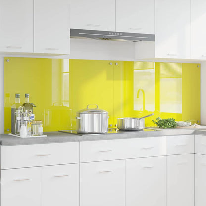 Schienale da cucina 2 pcs Giallo 100 x 60 cm vetro temperato