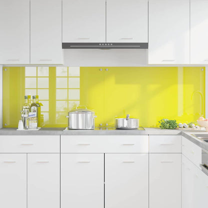 Schienale da cucina 2 pcs Giallo 100 x 60 cm vetro temperato