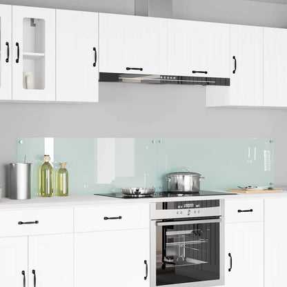 Schienale da cucina 2 pcs Bianco 110 x 40 cm vetro temperato