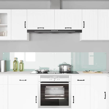 Schienale da cucina 2 pcs Bianco 110 x 40 cm vetro temperato