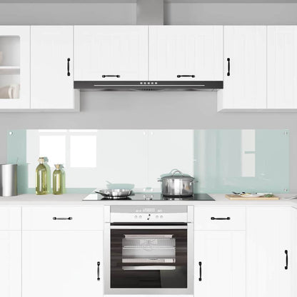 Schienale da cucina 2 pcs Bianco 110 x 50 cm vetro temperato