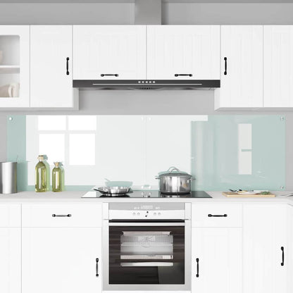 Schienale da cucina 2 pcs Bianco 110 x 60 cm vetro temperato
