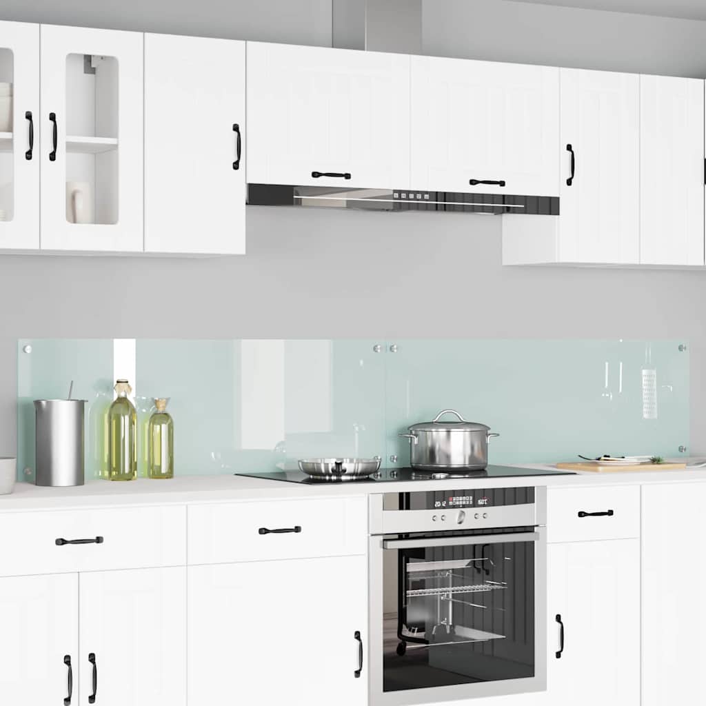 Schienale da cucina 2 pcs Bianco 120 x 40 cm vetro temperato
