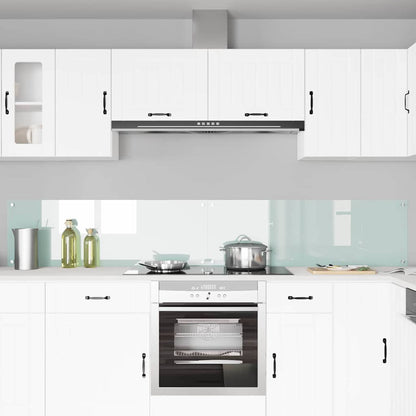 Schienale da cucina 2 pcs Bianco 120 x 40 cm vetro temperato