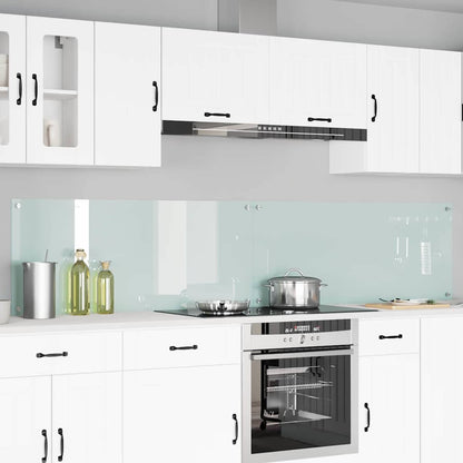 Schienale da cucina 2 pcs Bianco 120 x 50 cm vetro temperato