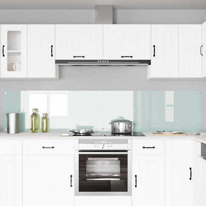 Schienale da cucina 2 pcs Bianco 120 x 50 cm vetro temperato