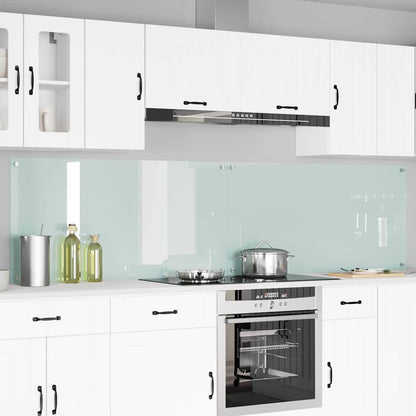 Schienale da cucina 2 pcs Bianco 120 x 60 cm vetro temperato