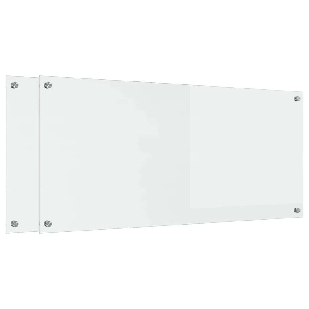 Schienale da cucina 2 pcs Trasparente 110 x 50 cm