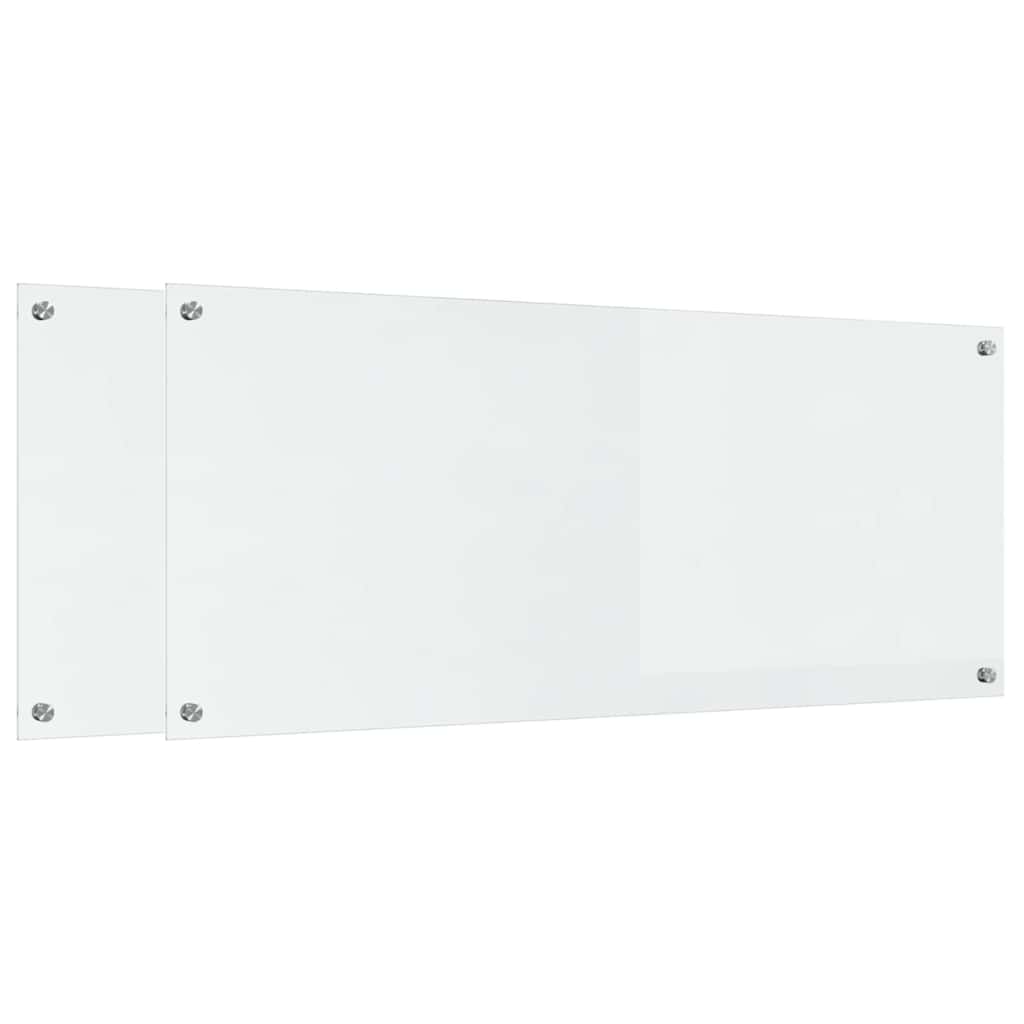 Schienale da cucina 2 pcs Trasparente 120 x 50 cm