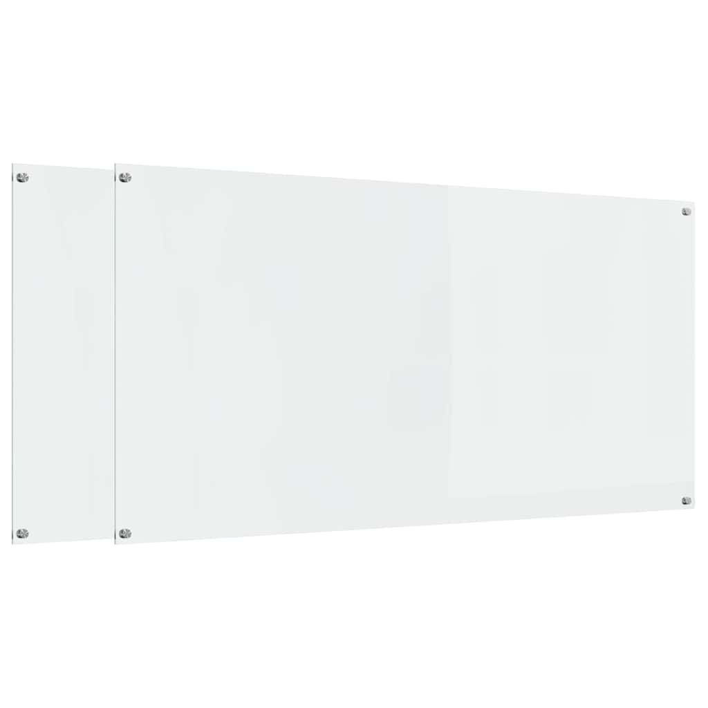 Schienale da cucina 2 pcs Trasparente 120 x 60 cm
