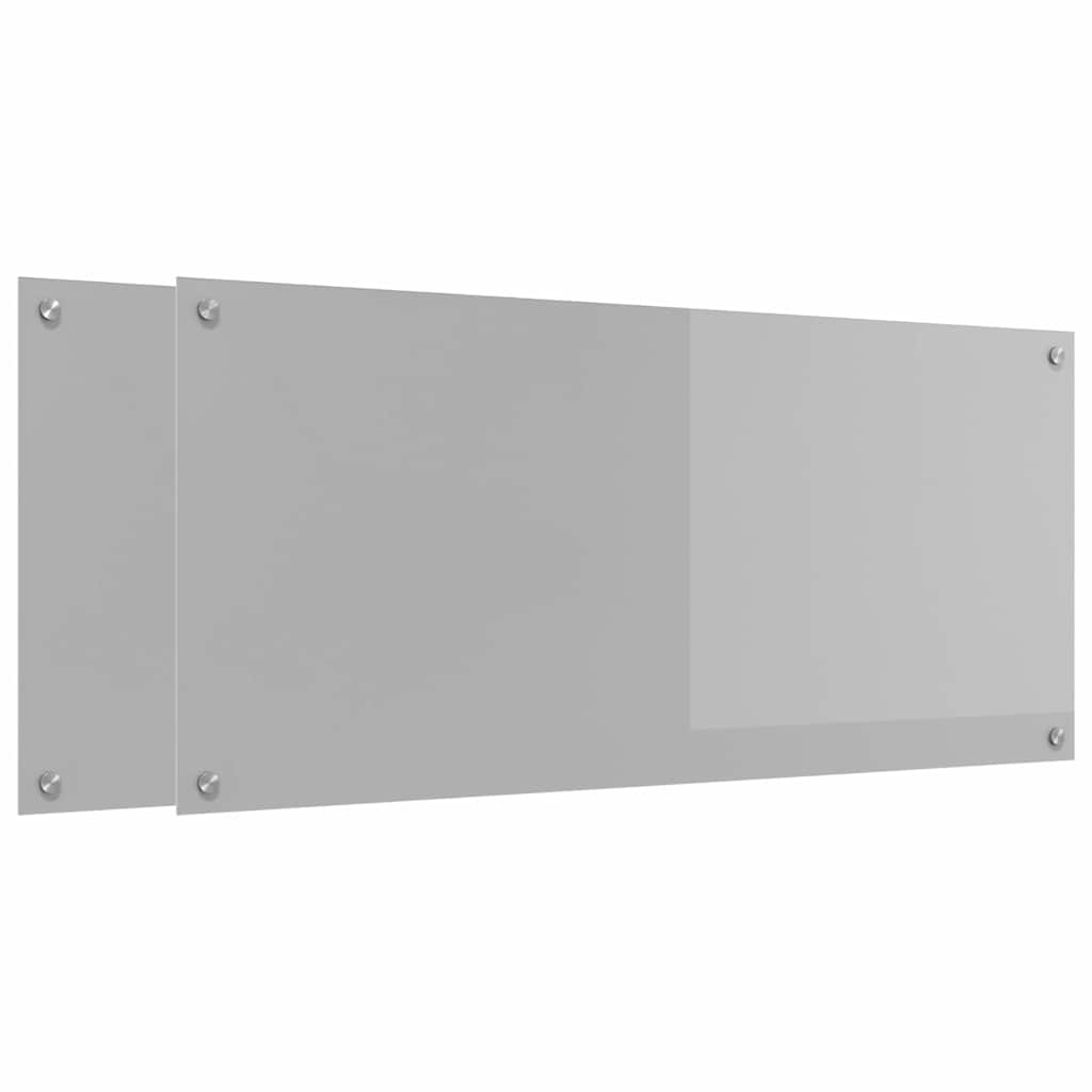 Schienale da cucina 2 pcs Grigio chiaro 110 x 50 cm