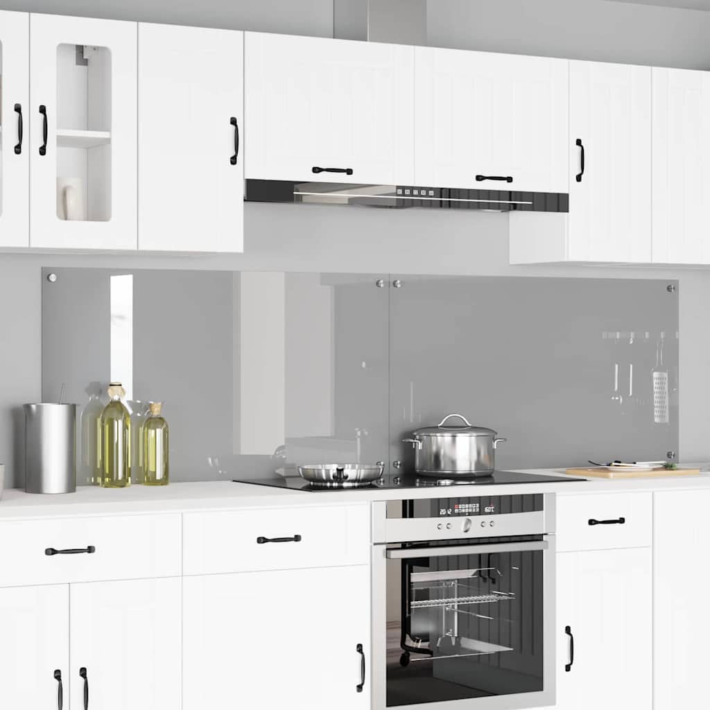 Schienale da cucina 2 pcs Grigio chiaro 110 x 60 cm