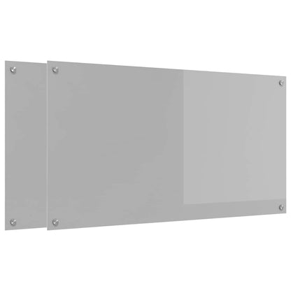 Schienale da cucina 2 pcs Grigio chiaro 110 x 60 cm