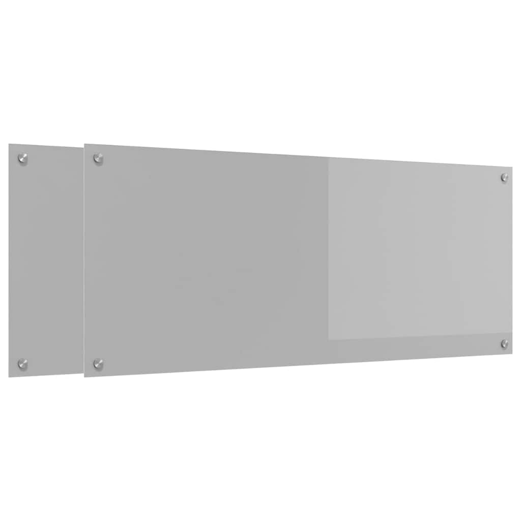 Schienale da cucina 2 pcs Grigio chiaro 120 x 50 cm