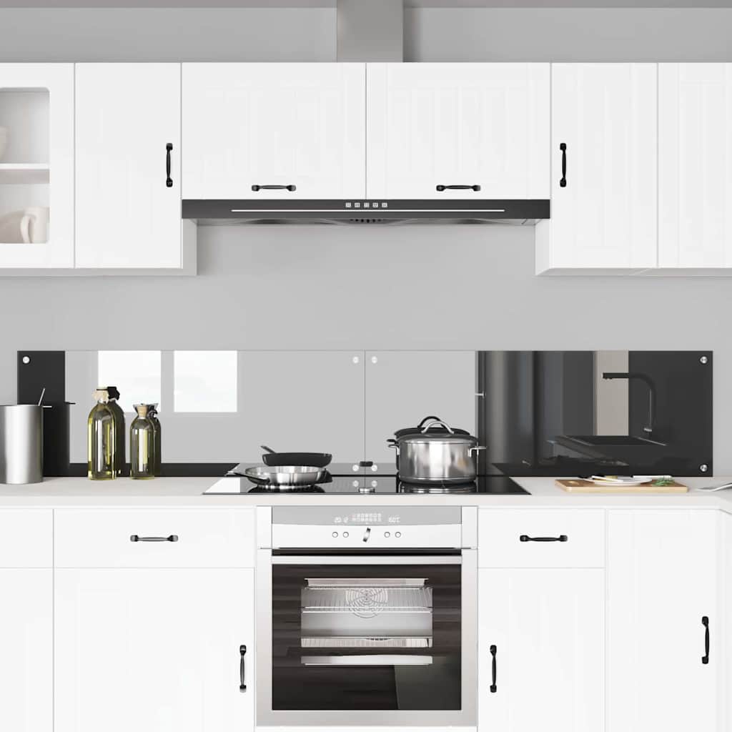 Schienale da cucina 2 pcs Grigio scuro 110 x 40 cm