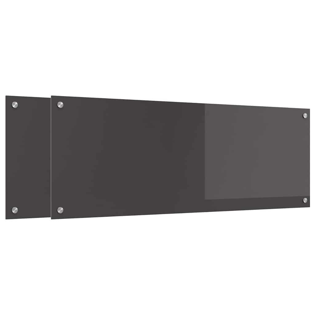 Schienale da cucina 2 pcs Grigio scuro 110 x 40 cm