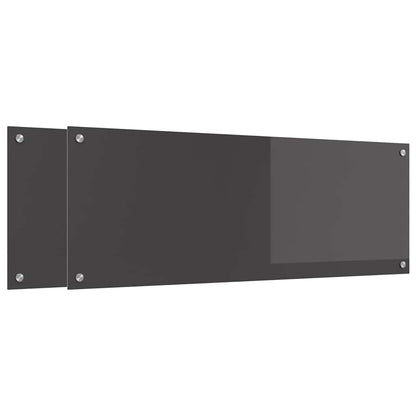 Schienale da cucina 2 pcs Grigio scuro 110 x 40 cm