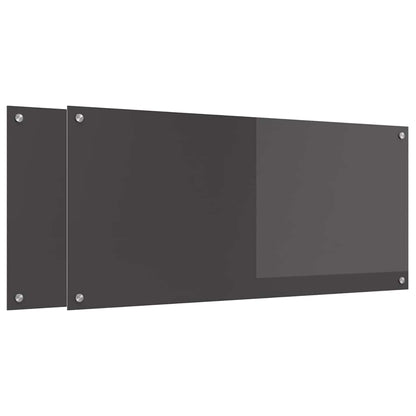 Schienale da cucina 2 pcs Grigio scuro 110 x 50 cm
