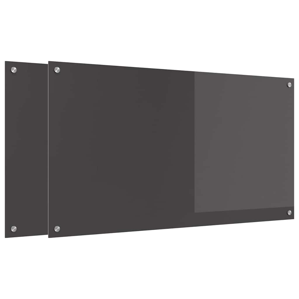 Schienale da cucina 2 pcs Grigio scuro 110 x 60 cm