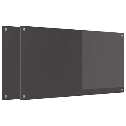 Schienale da cucina 2 pcs Grigio scuro 110 x 60 cm