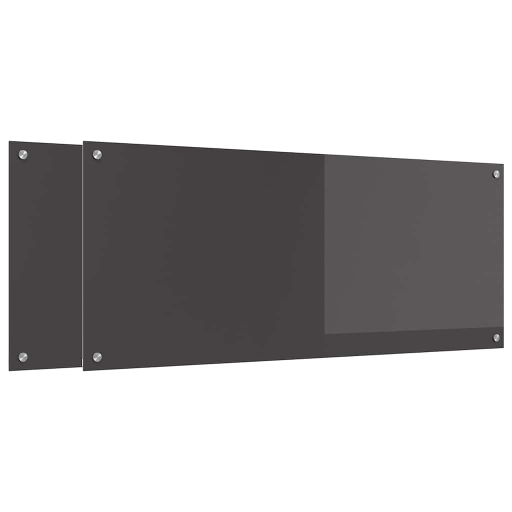Schienale da cucina 2 pcs Grigio scuro 120 x 50 cm