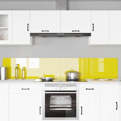 Schienale da cucina 2 pcs Giallo 110 x 40 cm vetro temperato