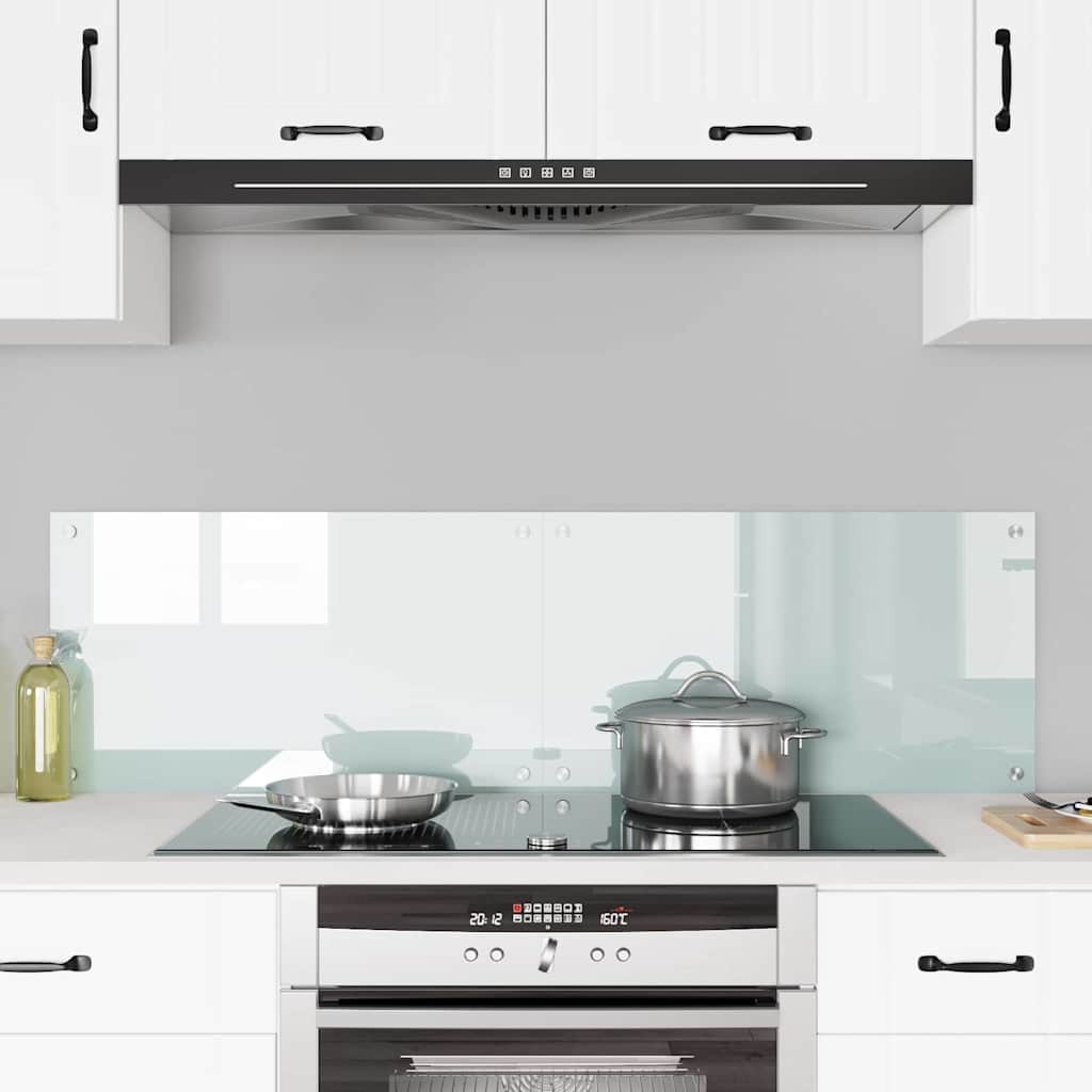 Schienale da cucina 2 pcs Bianco 70 x 40 cm vetro temperato