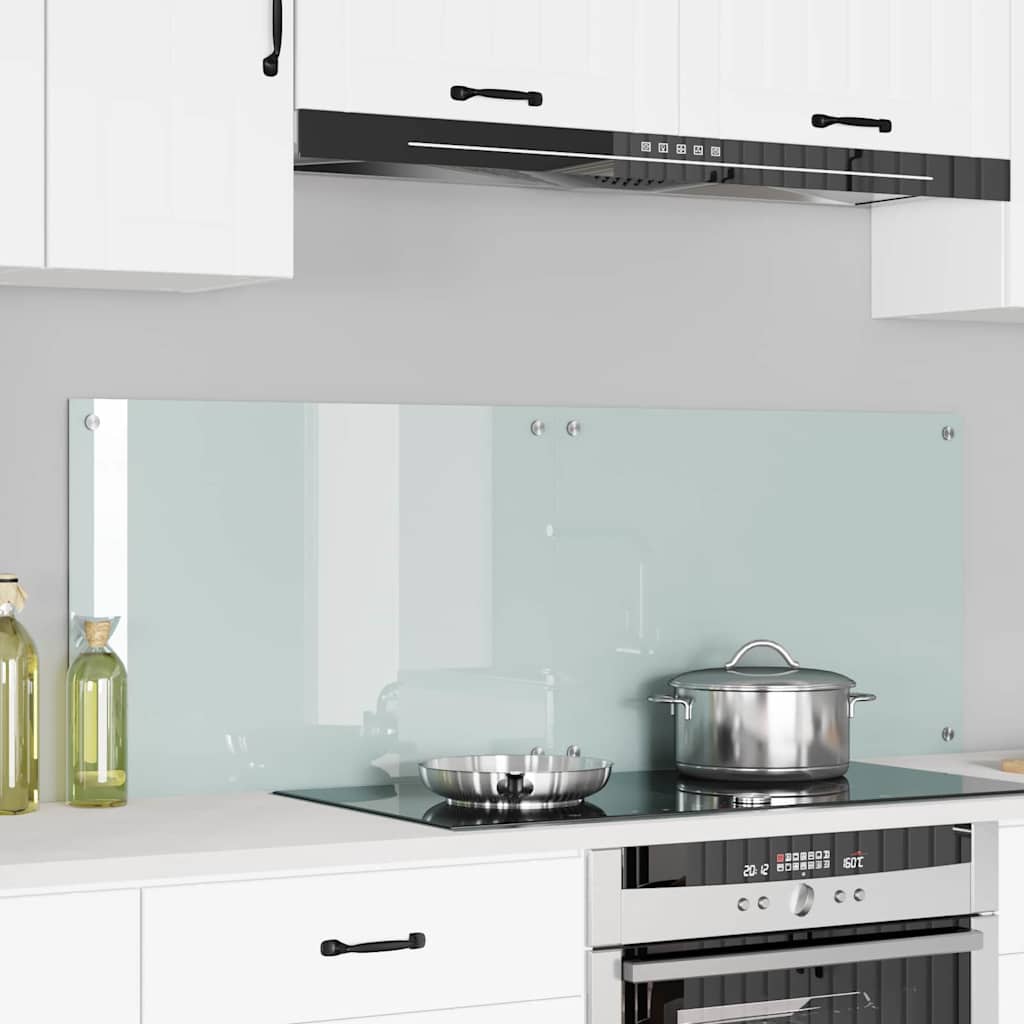 Schienale da cucina 2 pcs Bianco 70 x 50 cm vetro temperato