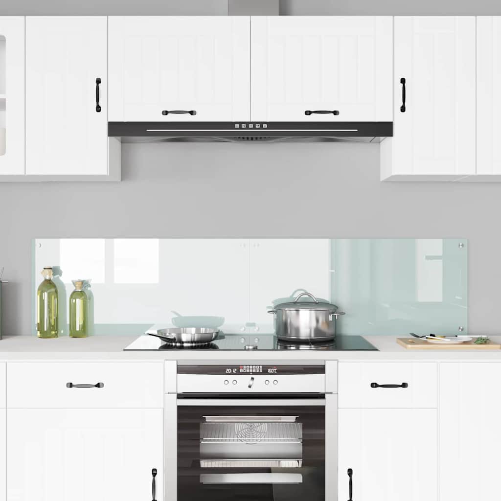 Schienale da cucina 2 pcs Bianco 90 x 40 cm vetro temperato