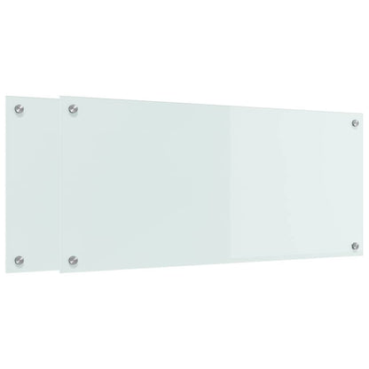 Schienale da cucina 2 pcs Bianco 90 x 40 cm vetro temperato