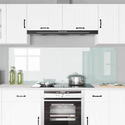 Schienale da cucina 2 pcs Bianco 90 x 60 cm vetro temperato