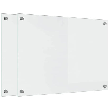 Schienale da cucina 2 pcs Trasparente 70 x 50 cm
