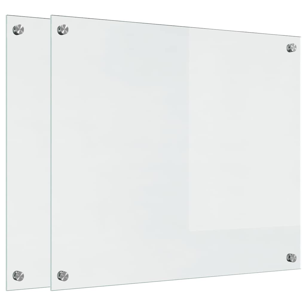 Schienale da cucina 2 pcs Trasparente 70 x 60 cm