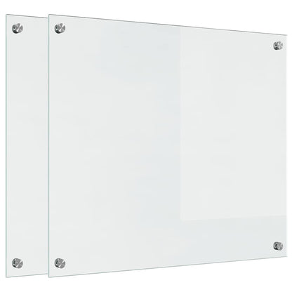 Schienale da cucina 2 pcs Trasparente 70 x 60 cm