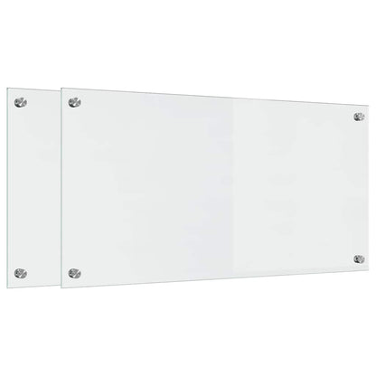 Schienale da cucina 2 pcs Trasparente 80 x 40 cm