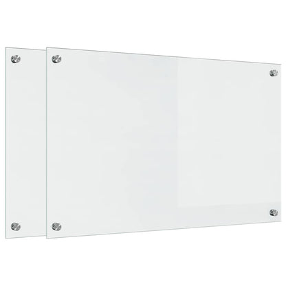 Schienale da cucina 2 pcs Trasparente 80 x 50 cm