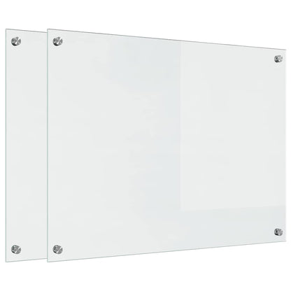 Schienale da cucina 2 pcs Trasparente 80 x 60 cm