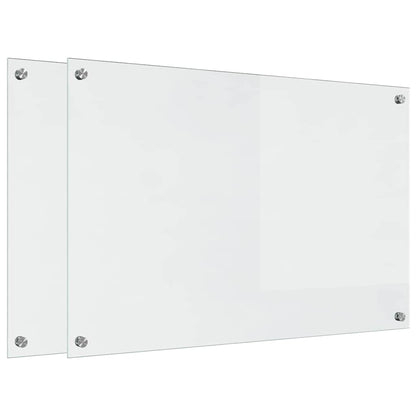 Schienale da cucina 2 pcs Trasparente 90 x 60 cm