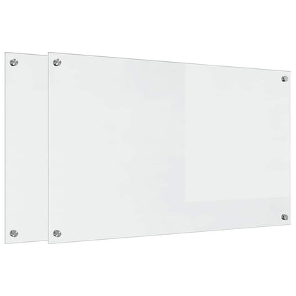 Schienale da cucina 2 pcs Trasparente 100 x 60 cm